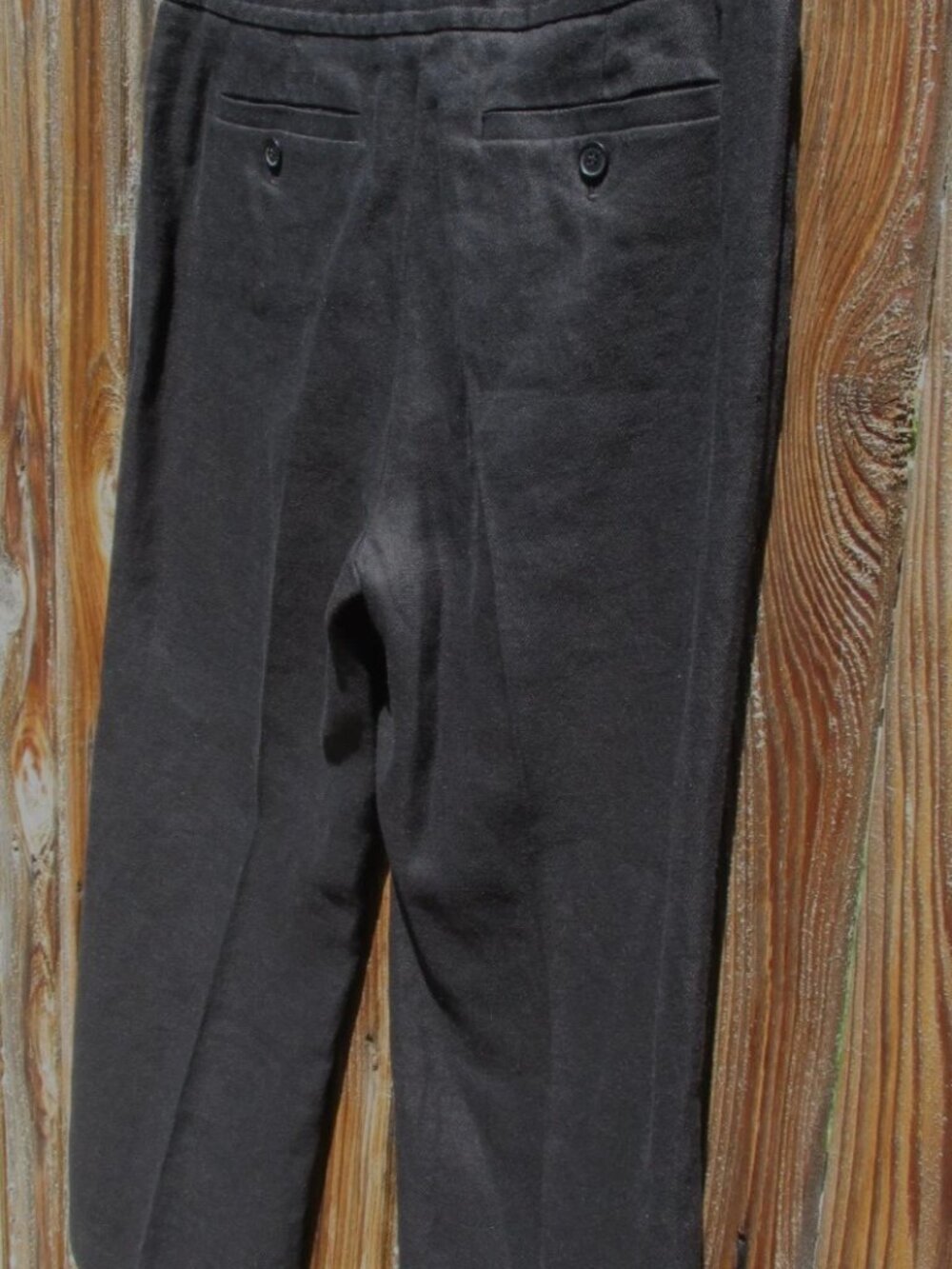 Anne Klein Linen Blend Ankle Pants Wide Leg Black Size 8 - Picture 4 of 6